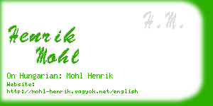 henrik mohl business card